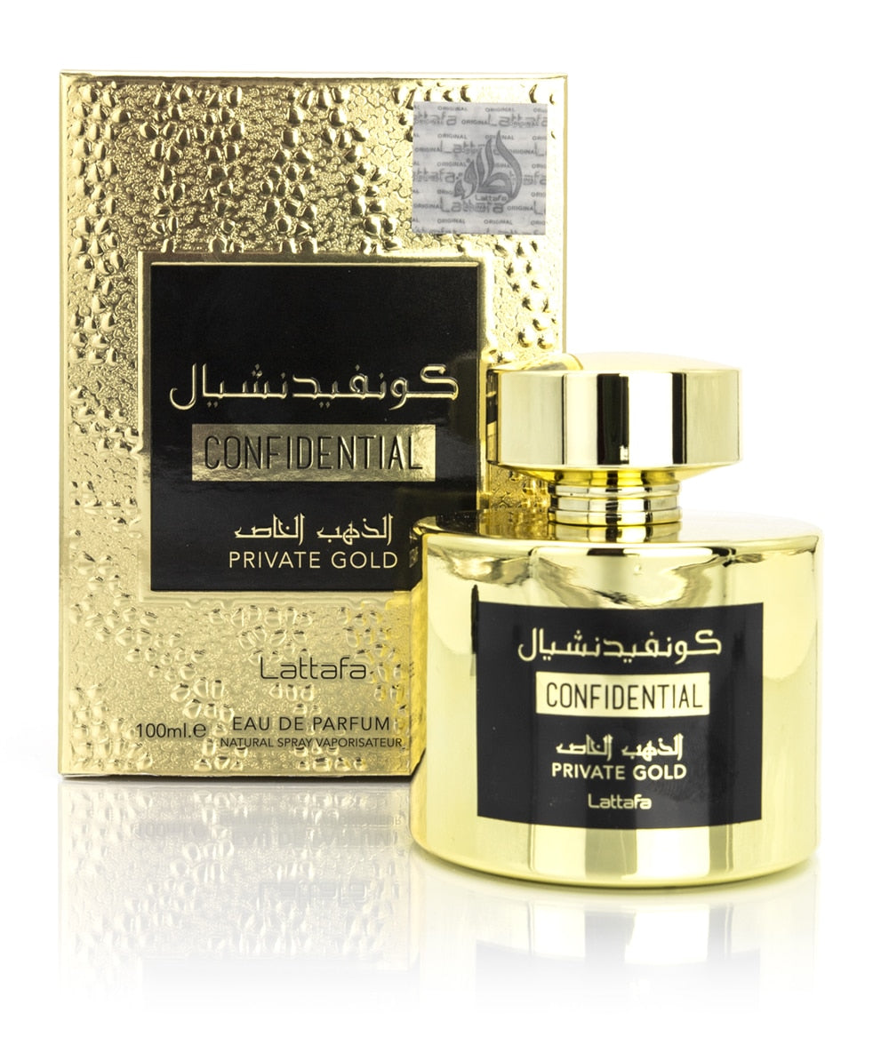 Lattafa Confidential Private Gold Eau De Parfum 100ml Unisex Fragrance